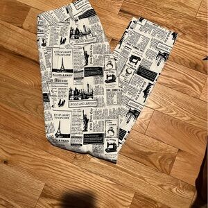 NEW YORK AND COMPANY GRAPHIC PONTE PANTS